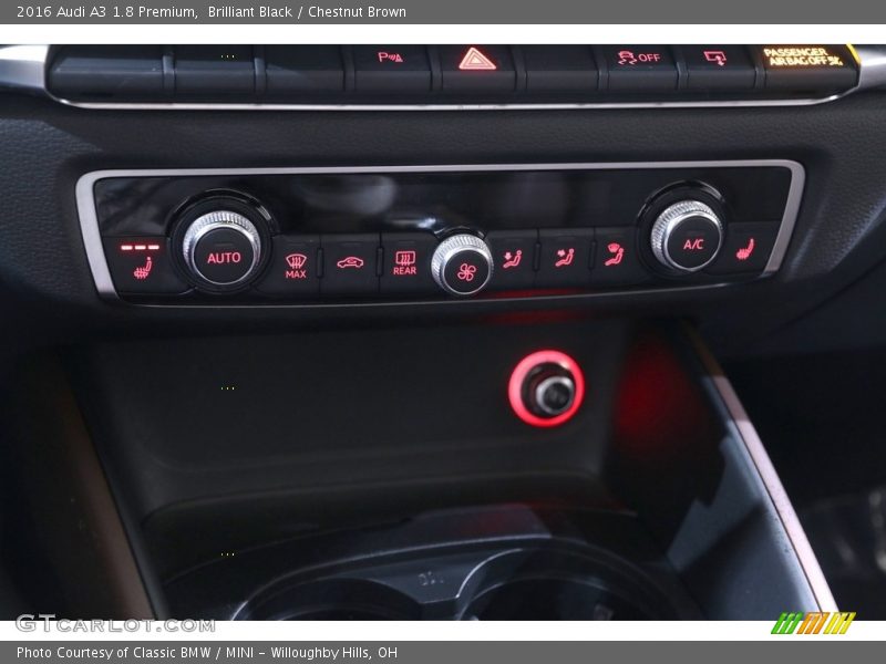 Brilliant Black / Chestnut Brown 2016 Audi A3 1.8 Premium