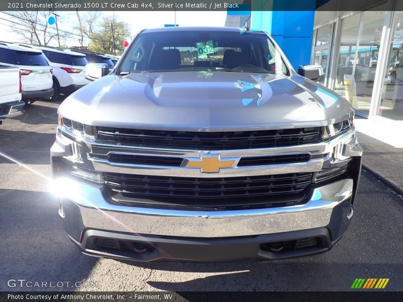 Silver Ice Metallic / Jet Black 2021 Chevrolet Silverado 1500 LT Crew Cab 4x4