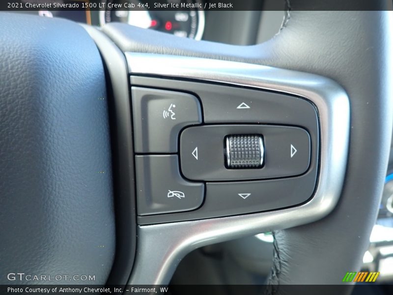 Silver Ice Metallic / Jet Black 2021 Chevrolet Silverado 1500 LT Crew Cab 4x4