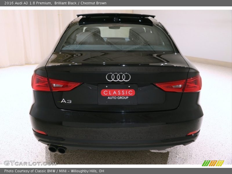 Brilliant Black / Chestnut Brown 2016 Audi A3 1.8 Premium
