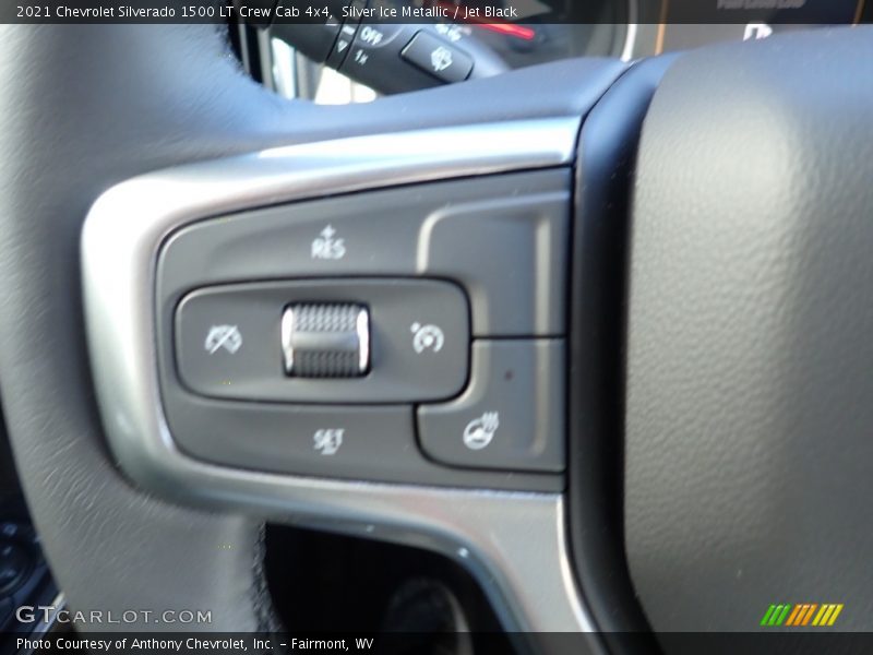 Silver Ice Metallic / Jet Black 2021 Chevrolet Silverado 1500 LT Crew Cab 4x4