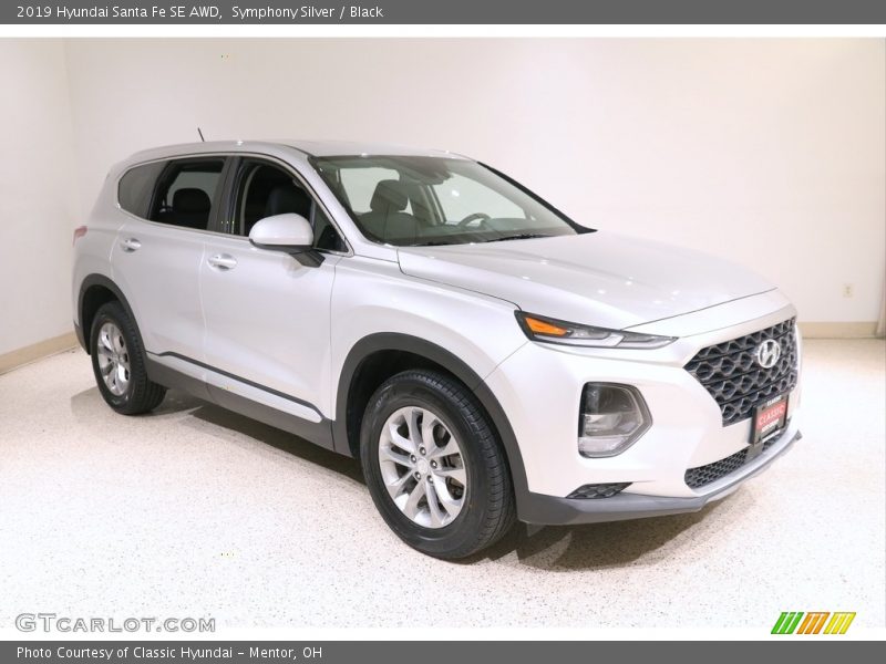 Symphony Silver / Black 2019 Hyundai Santa Fe SE AWD