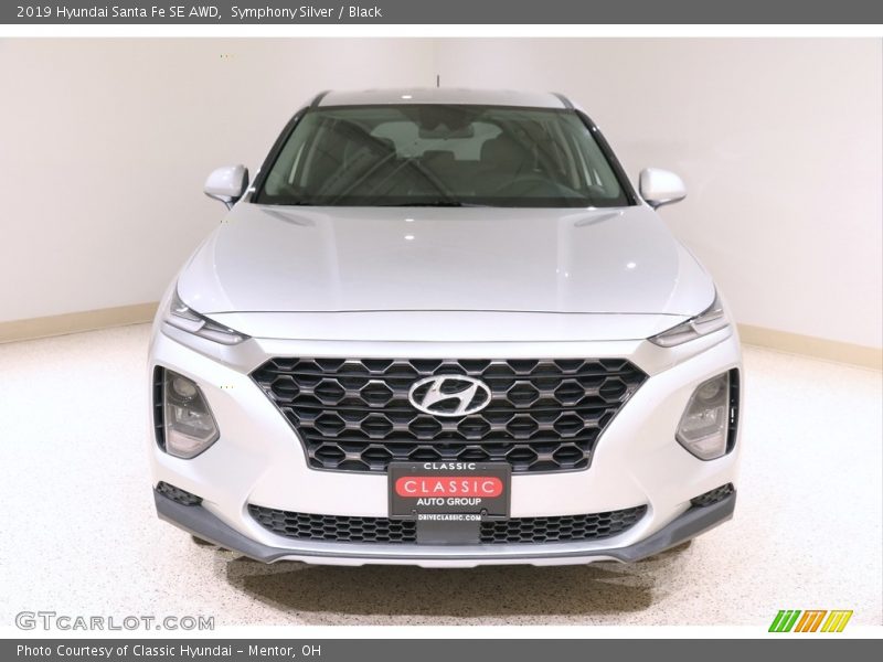 Symphony Silver / Black 2019 Hyundai Santa Fe SE AWD