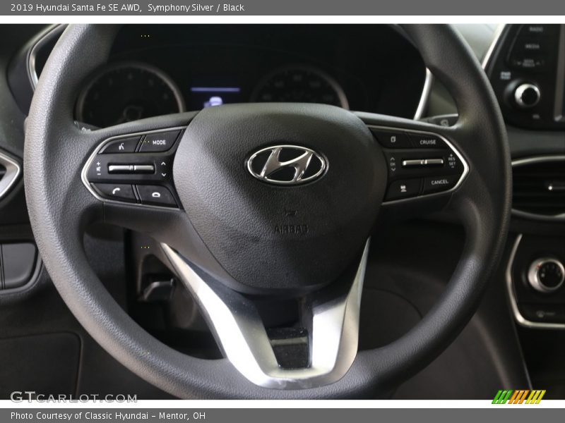Symphony Silver / Black 2019 Hyundai Santa Fe SE AWD