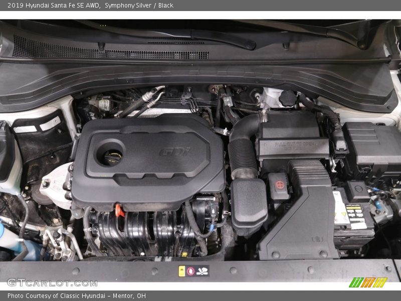 Symphony Silver / Black 2019 Hyundai Santa Fe SE AWD