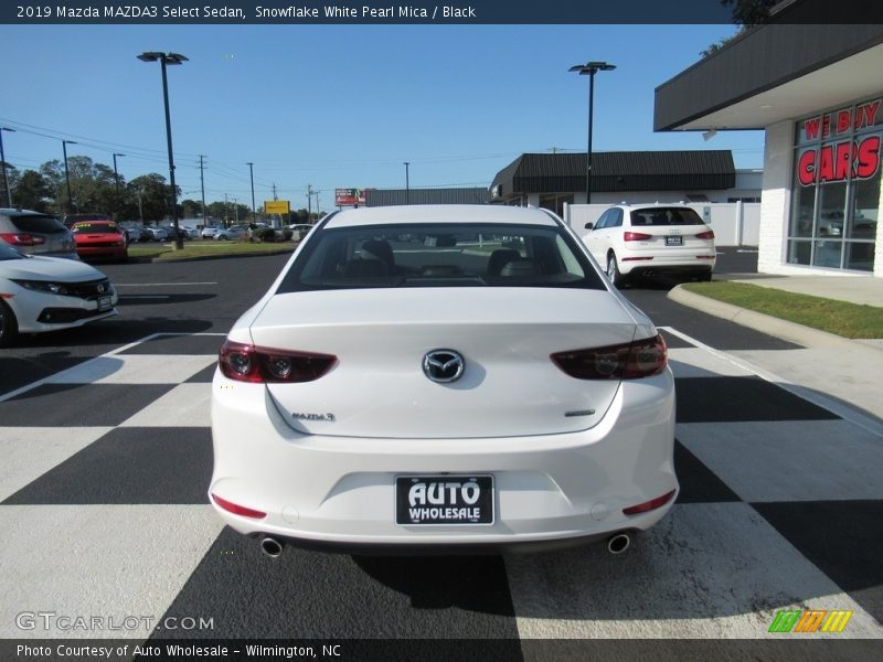 Snowflake White Pearl Mica / Black 2019 Mazda MAZDA3 Select Sedan