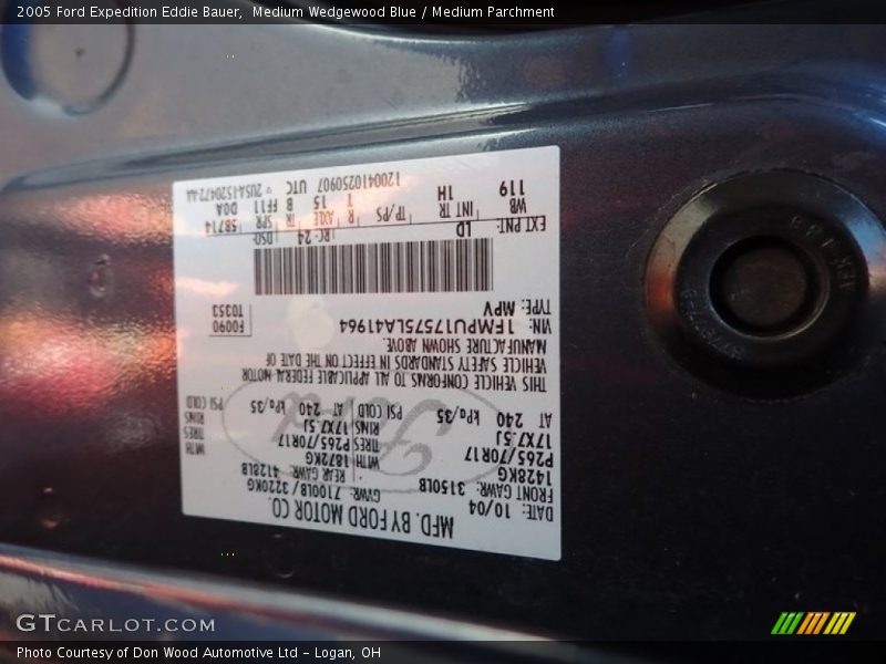 Medium Wedgewood Blue / Medium Parchment 2005 Ford Expedition Eddie Bauer