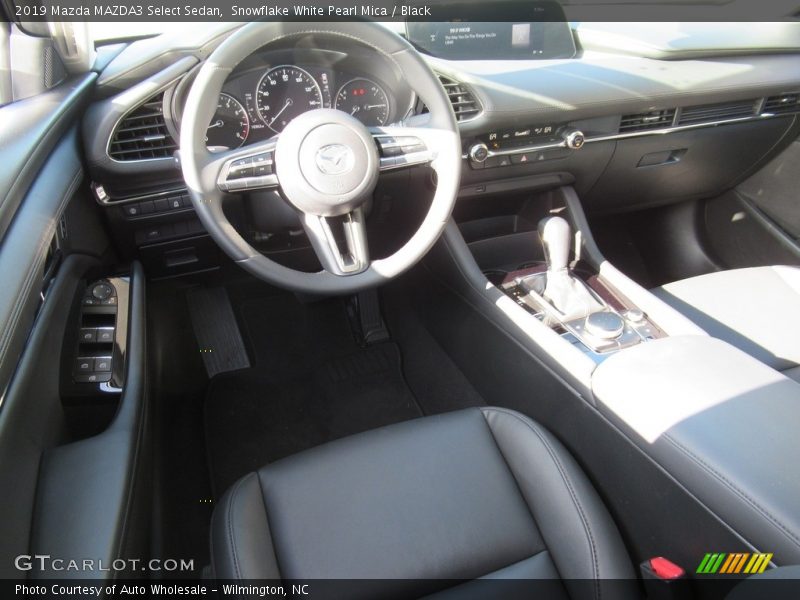 Snowflake White Pearl Mica / Black 2019 Mazda MAZDA3 Select Sedan