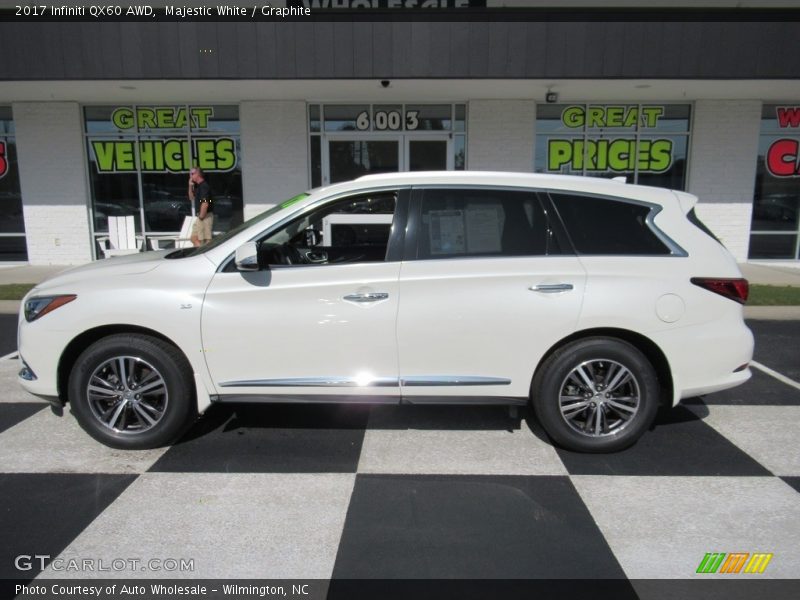 Majestic White / Graphite 2017 Infiniti QX60 AWD