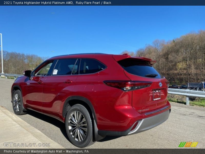 Ruby Flare Pearl / Black 2021 Toyota Highlander Hybrid Platinum AWD