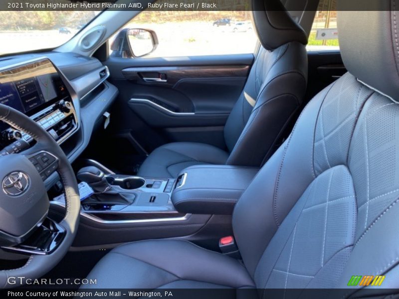 Ruby Flare Pearl / Black 2021 Toyota Highlander Hybrid Platinum AWD