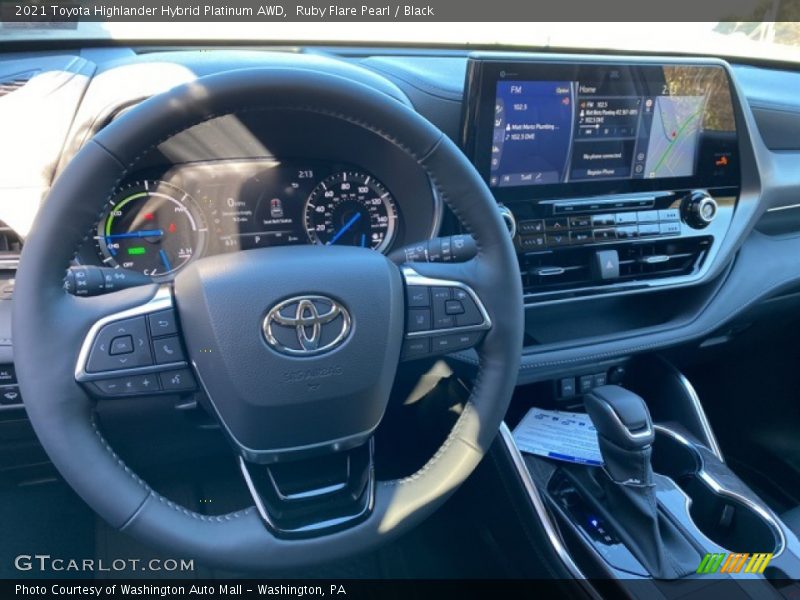 Ruby Flare Pearl / Black 2021 Toyota Highlander Hybrid Platinum AWD
