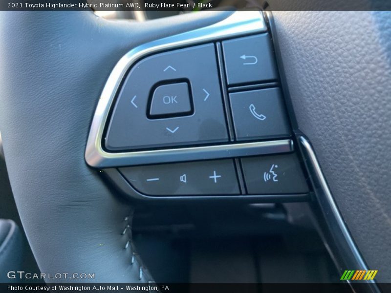 Ruby Flare Pearl / Black 2021 Toyota Highlander Hybrid Platinum AWD