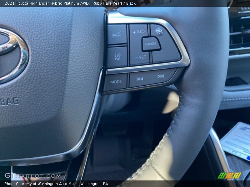 Ruby Flare Pearl / Black 2021 Toyota Highlander Hybrid Platinum AWD