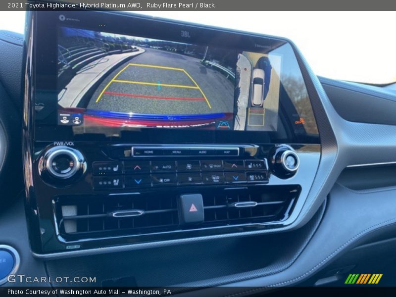 Ruby Flare Pearl / Black 2021 Toyota Highlander Hybrid Platinum AWD
