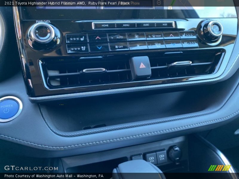 Ruby Flare Pearl / Black 2021 Toyota Highlander Hybrid Platinum AWD
