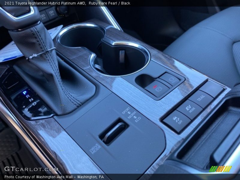 Ruby Flare Pearl / Black 2021 Toyota Highlander Hybrid Platinum AWD