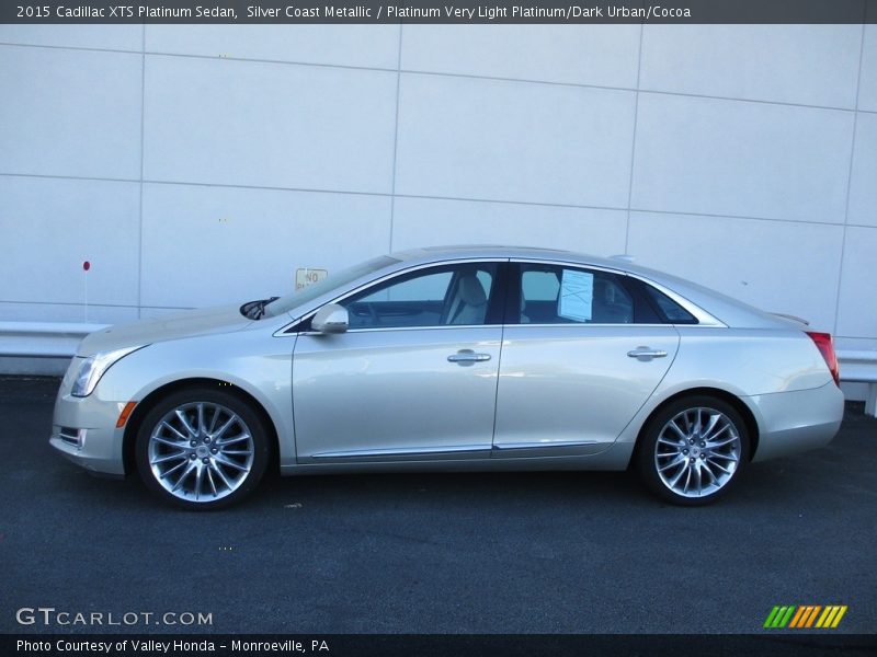 Silver Coast Metallic / Platinum Very Light Platinum/Dark Urban/Cocoa 2015 Cadillac XTS Platinum Sedan