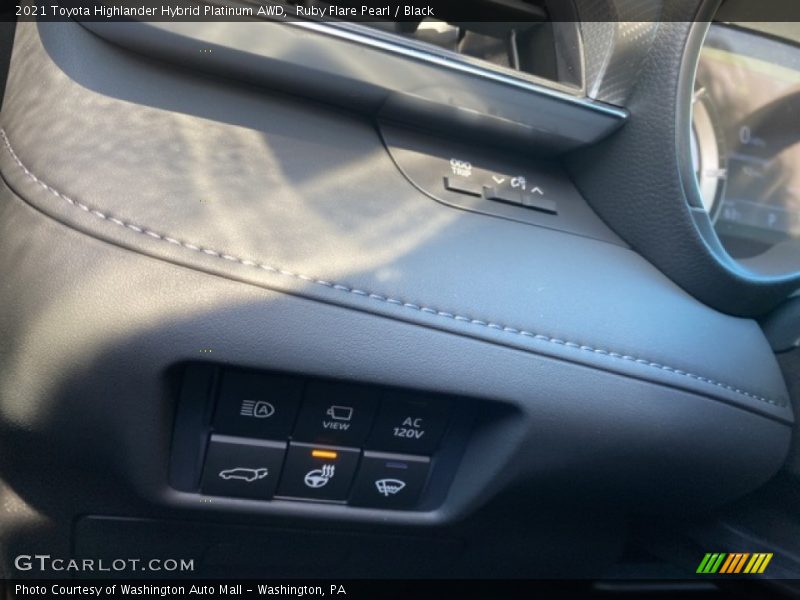 Ruby Flare Pearl / Black 2021 Toyota Highlander Hybrid Platinum AWD