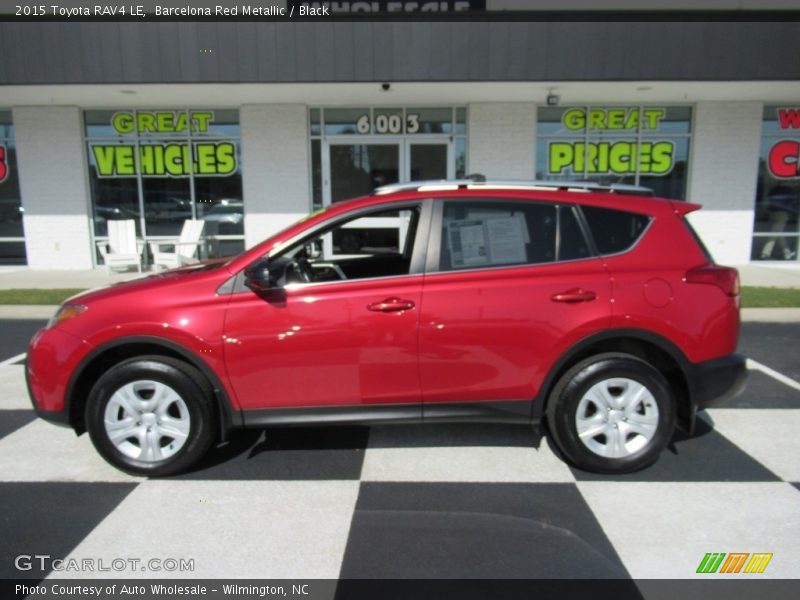 Barcelona Red Metallic / Black 2015 Toyota RAV4 LE