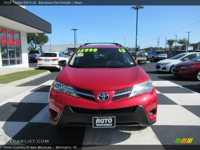 Barcelona Red Metallic / Black 2015 Toyota RAV4 LE