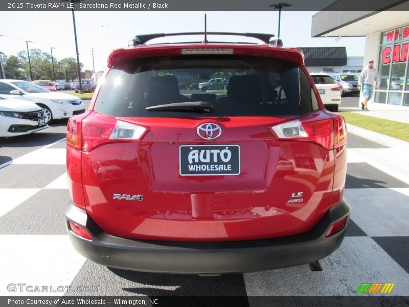 Barcelona Red Metallic / Black 2015 Toyota RAV4 LE