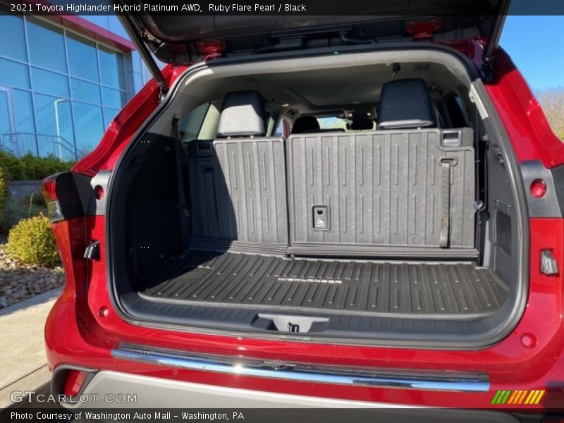 Ruby Flare Pearl / Black 2021 Toyota Highlander Hybrid Platinum AWD
