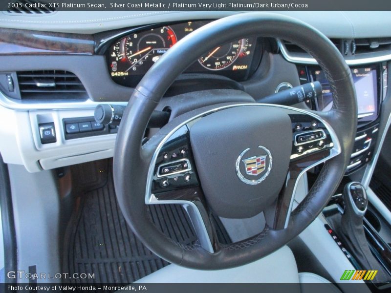 Silver Coast Metallic / Platinum Very Light Platinum/Dark Urban/Cocoa 2015 Cadillac XTS Platinum Sedan