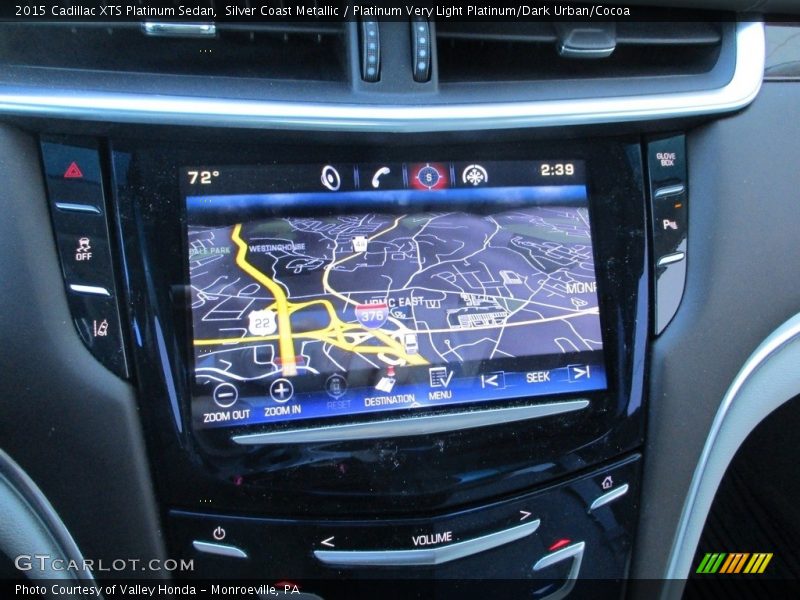 Silver Coast Metallic / Platinum Very Light Platinum/Dark Urban/Cocoa 2015 Cadillac XTS Platinum Sedan