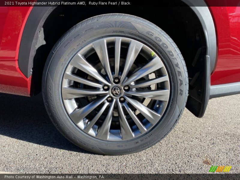 Ruby Flare Pearl / Black 2021 Toyota Highlander Hybrid Platinum AWD