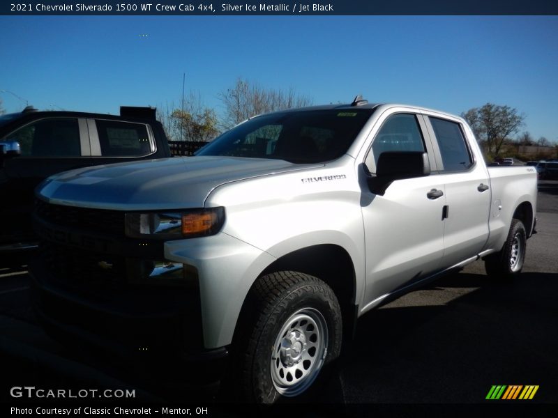 Silver Ice Metallic / Jet Black 2021 Chevrolet Silverado 1500 WT Crew Cab 4x4