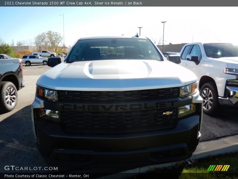 Silver Ice Metallic / Jet Black 2021 Chevrolet Silverado 1500 WT Crew Cab 4x4