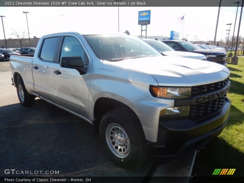 Front 3/4 View of 2021 Silverado 1500 WT Crew Cab 4x4