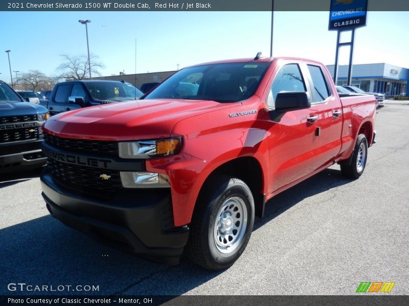 Red Hot / Jet Black 2021 Chevrolet Silverado 1500 WT Double Cab