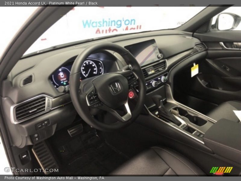 Platinum White Pearl / Black 2021 Honda Accord LX