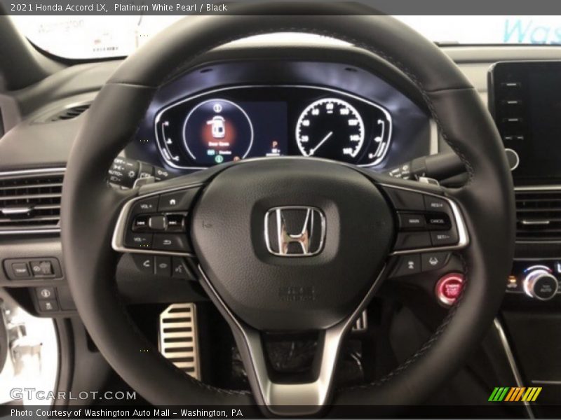 Platinum White Pearl / Black 2021 Honda Accord LX