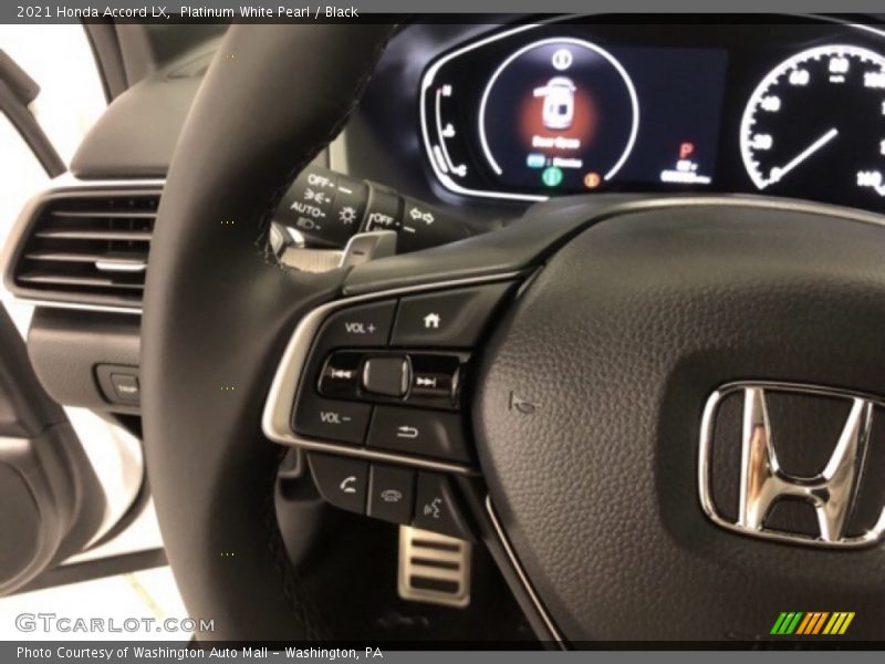 Platinum White Pearl / Black 2021 Honda Accord LX