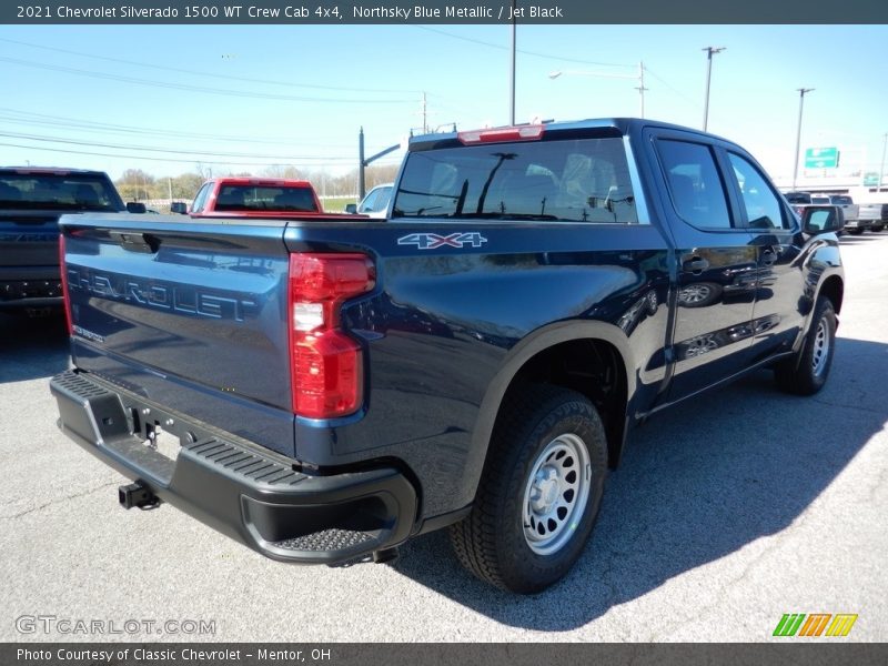 Northsky Blue Metallic / Jet Black 2021 Chevrolet Silverado 1500 WT Crew Cab 4x4