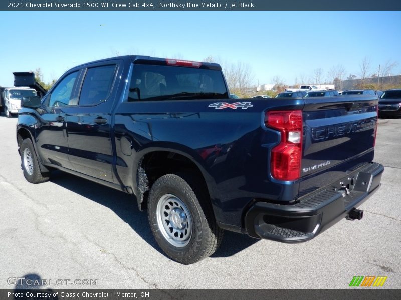 Northsky Blue Metallic / Jet Black 2021 Chevrolet Silverado 1500 WT Crew Cab 4x4