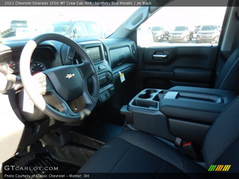 Northsky Blue Metallic / Jet Black 2021 Chevrolet Silverado 1500 WT Crew Cab 4x4
