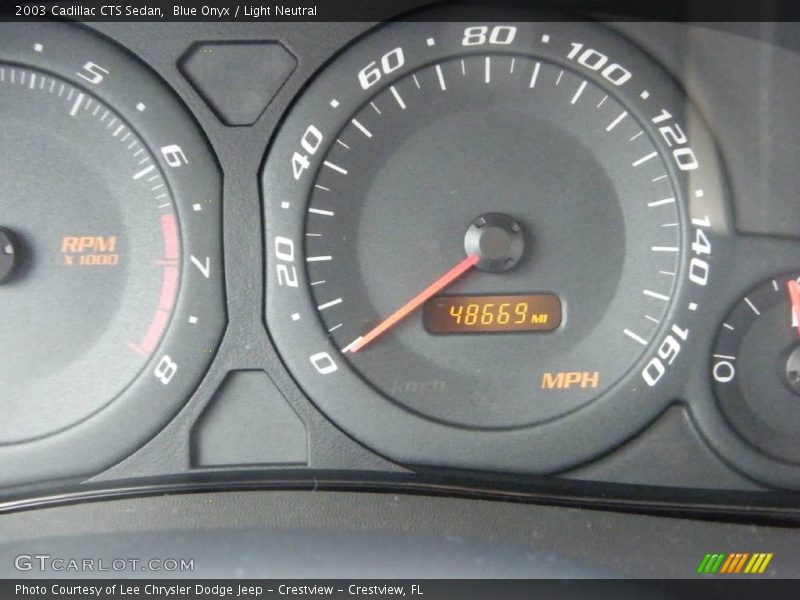 Blue Onyx / Light Neutral 2003 Cadillac CTS Sedan