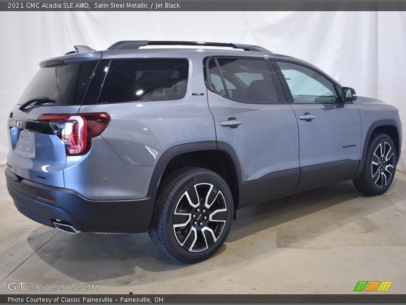 Satin Steel Metallic / Jet Black 2021 GMC Acadia SLE AWD