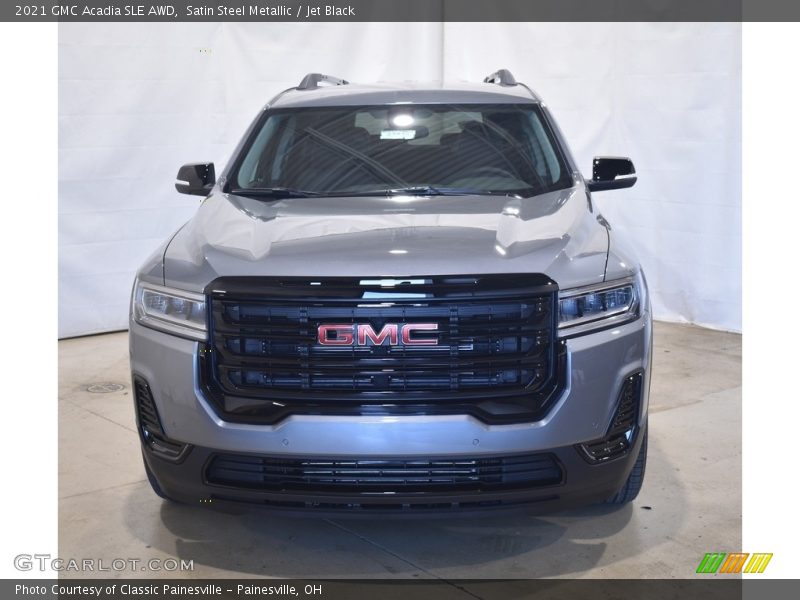 Satin Steel Metallic / Jet Black 2021 GMC Acadia SLE AWD