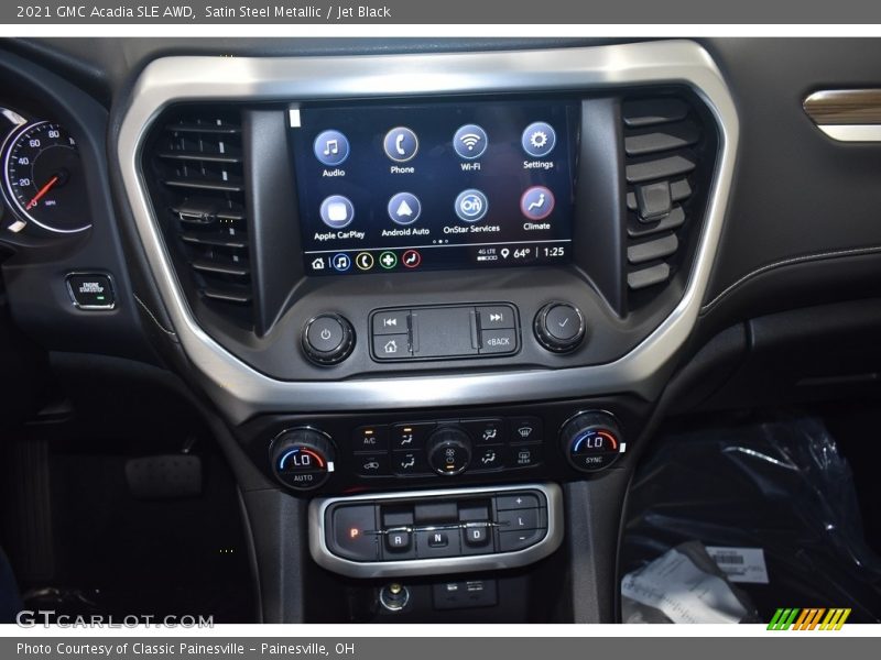 Satin Steel Metallic / Jet Black 2021 GMC Acadia SLE AWD