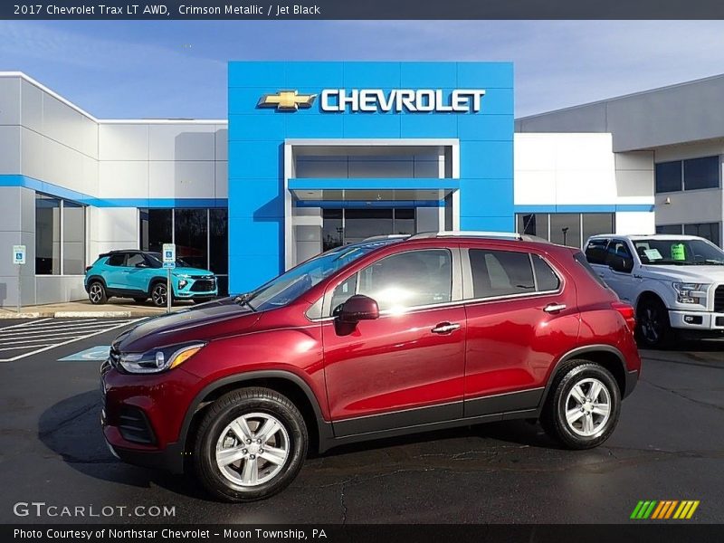 Crimson Metallic / Jet Black 2017 Chevrolet Trax LT AWD