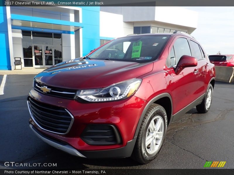 Crimson Metallic / Jet Black 2017 Chevrolet Trax LT AWD