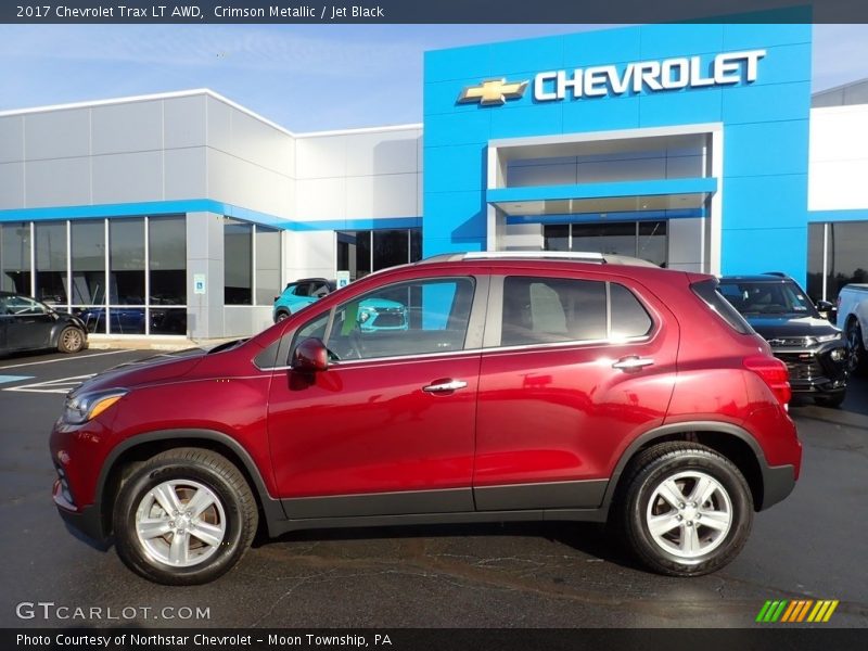 Crimson Metallic / Jet Black 2017 Chevrolet Trax LT AWD