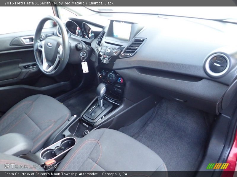 Ruby Red Metallic / Charcoal Black 2016 Ford Fiesta SE Sedan