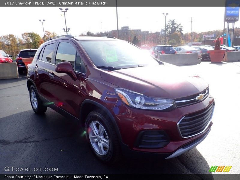 Crimson Metallic / Jet Black 2017 Chevrolet Trax LT AWD