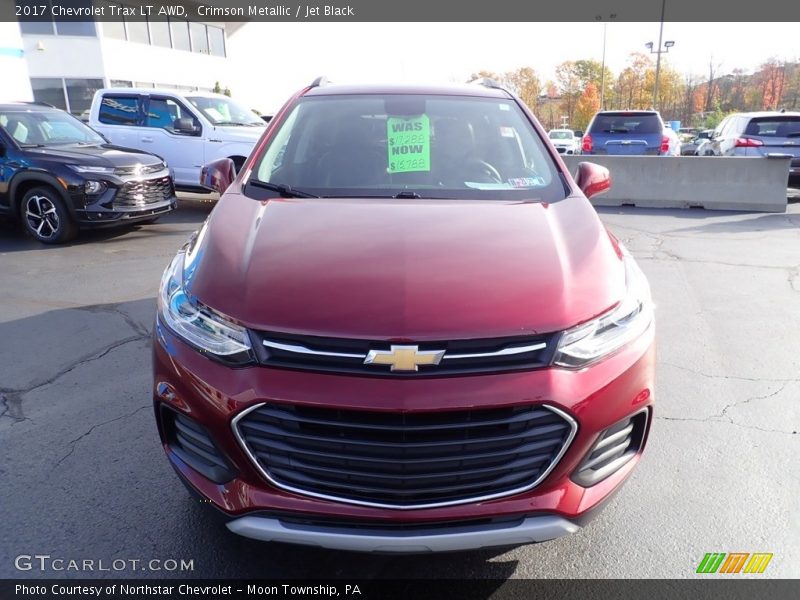 Crimson Metallic / Jet Black 2017 Chevrolet Trax LT AWD